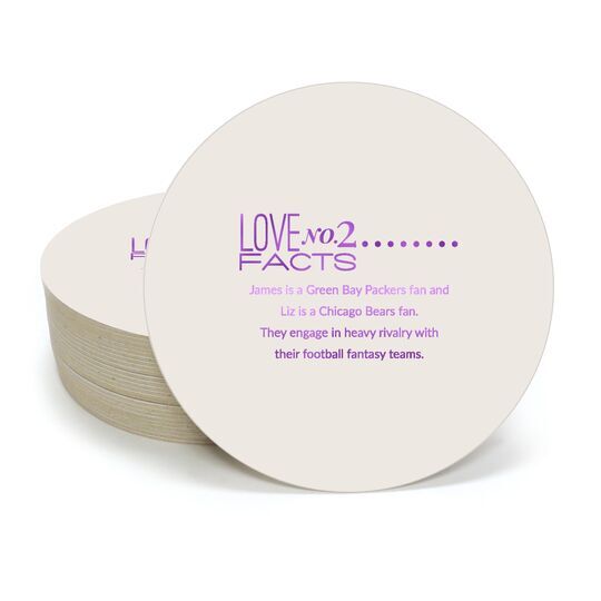 Just the Love Facts Round Coasters